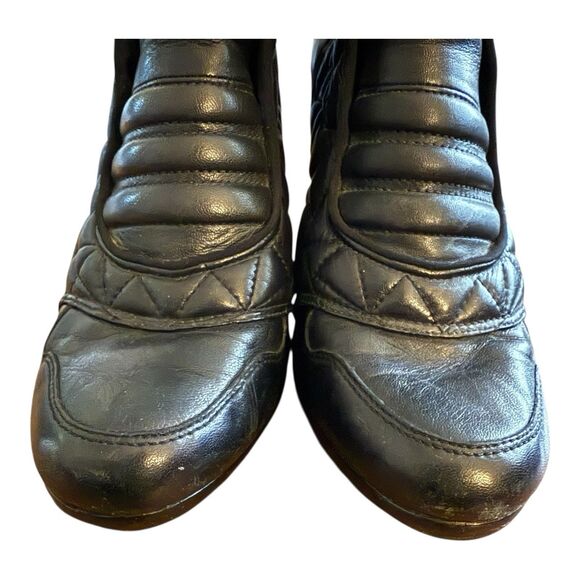 Y3 Adidas Yohji Yamamoto Womens Bootie Heels Sz UK 6.5 US 8.5 Black Quilted Boot - Picture 7 of 16